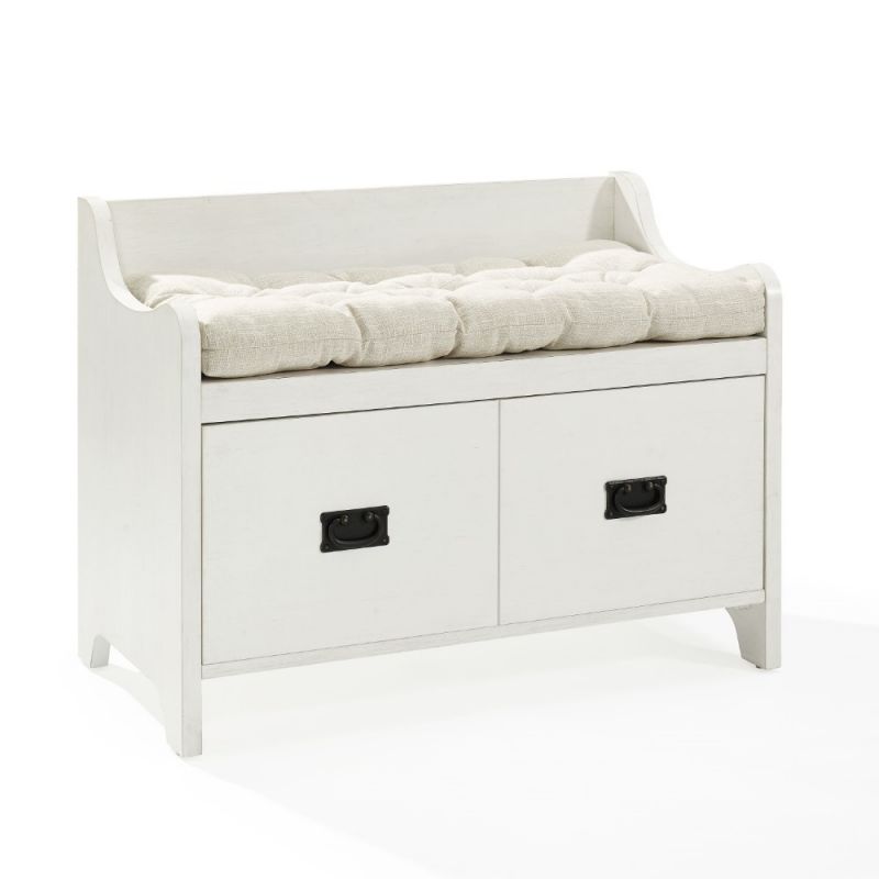 Crosley Furniture - Fremont Entryway Bench in Distressed White - CF6017-WH