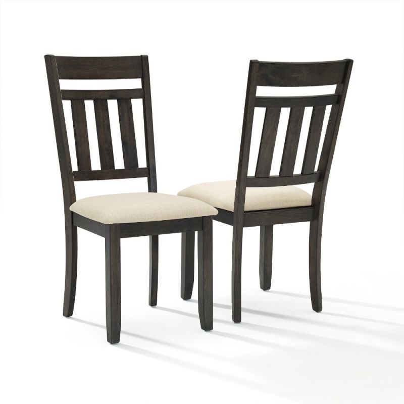Crosley Furniture - Hayden 2 Piece Dining Chair Set Slate - 2 Slat Back Chairs - CF8020-SL