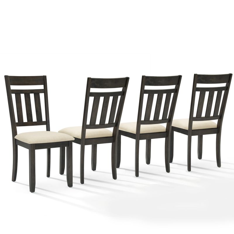 Crosley Furniture - Hayden 4-Piece Slat Back Dining Chair Set Slate/Creme - 4 Chairs - KF13079SL