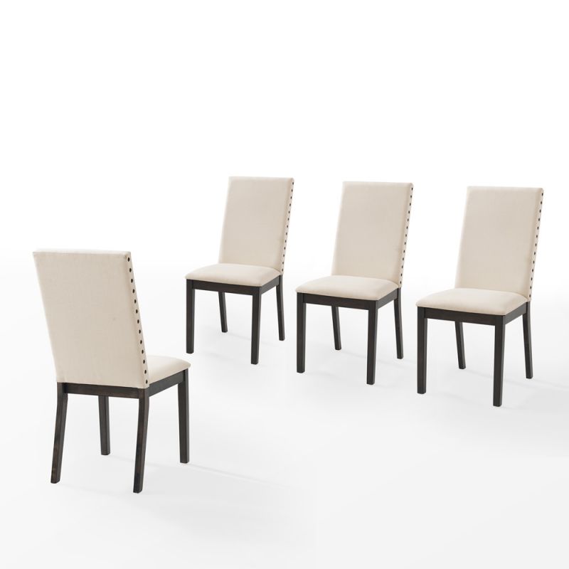 Crosley Furniture - Hayden 4-Piece Upholstered Dining Chair Set Slate/Creme - 4 Chairs - KF13078SL