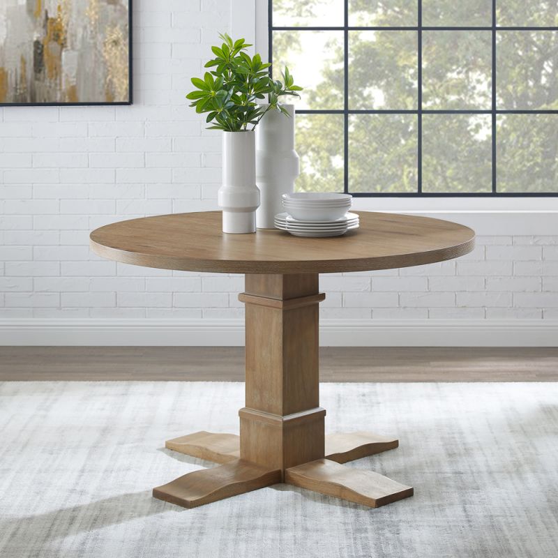 Crosley Furniture - Joanna Round Dining Table Rustic Brown - KF13060RB