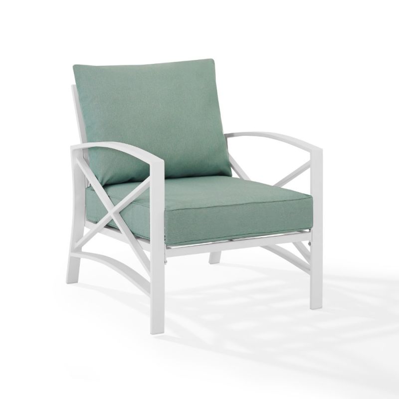 Crosley Furniture - Kaplan Armchair Mist/White - KO60007WH-MI_CLOSEOUT