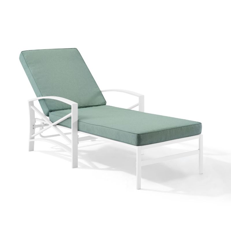 Crosley Furniture - Kaplan Chaise Lounge Mist/White - KO60018WH-MI