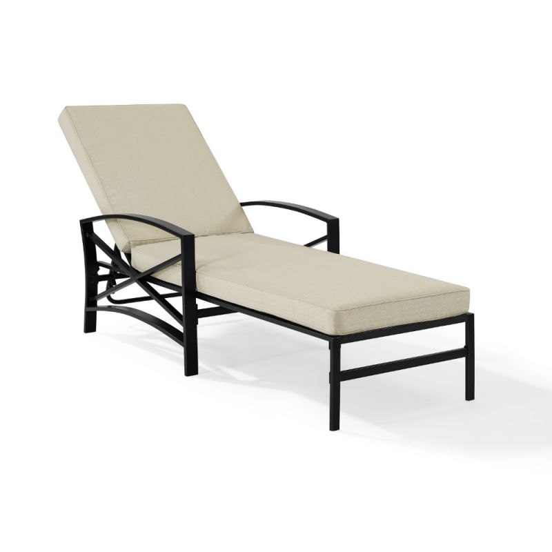 Crosley Furniture - Kaplan Chaise Lounge Oatmeal/Oil Rubbed Bronze - KO60018BZ-OL