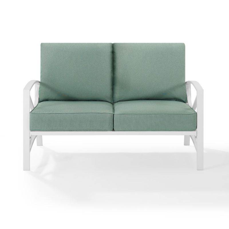 Crosley Furniture - Kaplan Loveseat Mist/White - KO60008WH-MI_CLOSEOUT