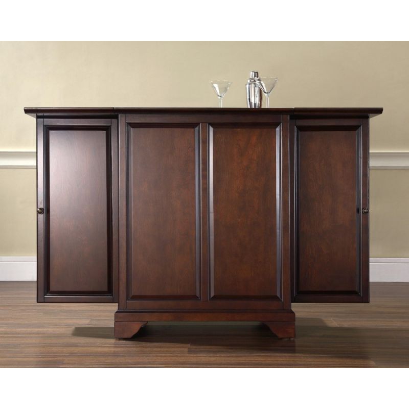 Crosley Furniture - Lafayette Expandable Bar Cabinet in Vintage Mahogany Finish - KF40001BMA