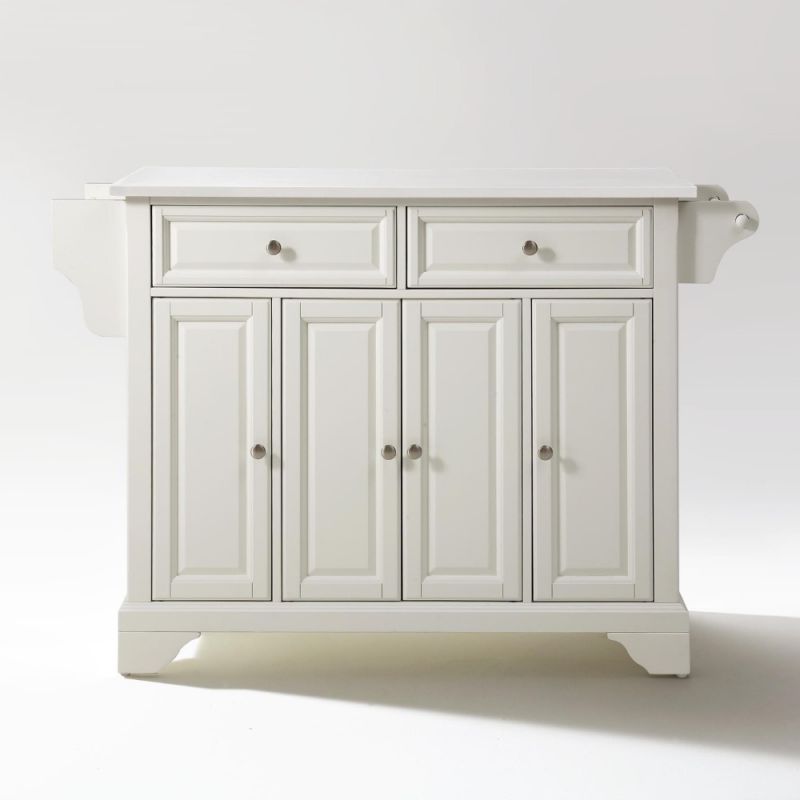 Crosley Furniture - Lafayette Granite Top Full Size Kitchen Island/Cart White/White - KF30005BWH