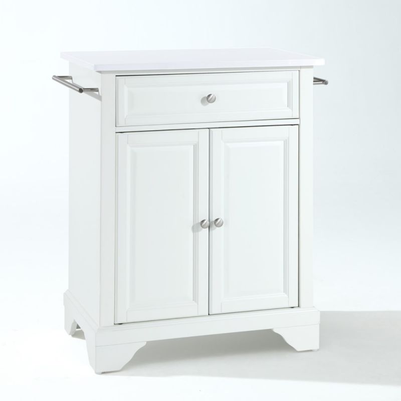 Crosley Furniture - Lafayette Granite Top Portable Kitchen Island/Cart White/White - KF30020BWH