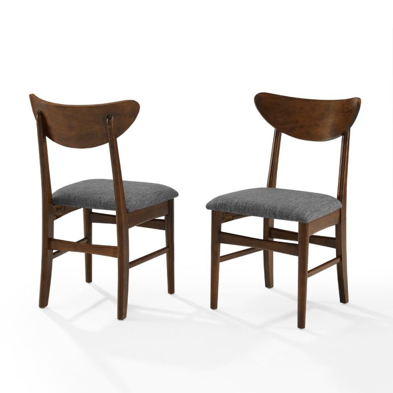 Crosley Furniture - Landon 2 Piece Wood Dining Chairs With Upholstered Seat Mahogany - 2 Wood Back Chairs - CF6021-MA