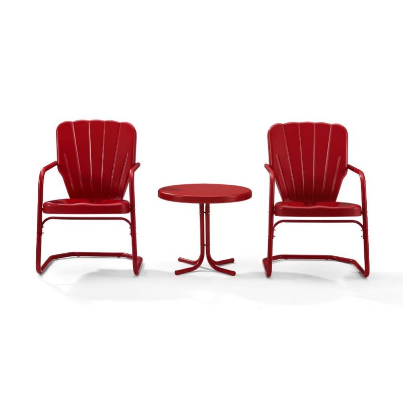 Crosley Furniture - Ridgeland 3 Piece Metal Conversation Seating Set - KO10012RE