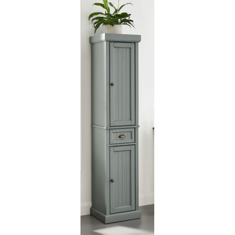 Crosley Furniture - Seaside Tall Linen Cabinet Distressed Gray - CF7019-GY