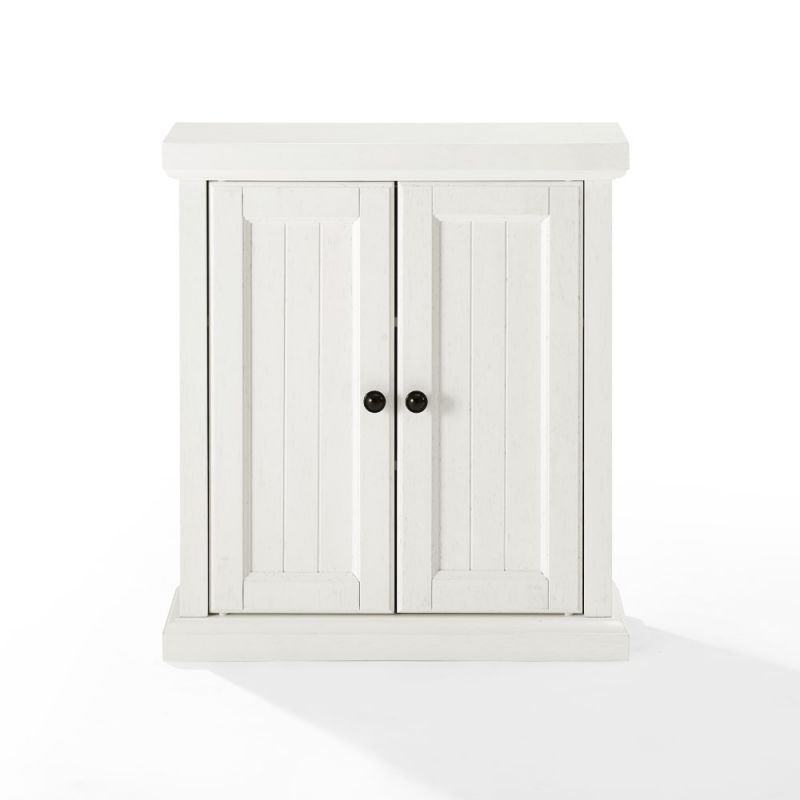 Crosley Furniture - Seaside Wall Cabinet Distressed White - CF7020-WH