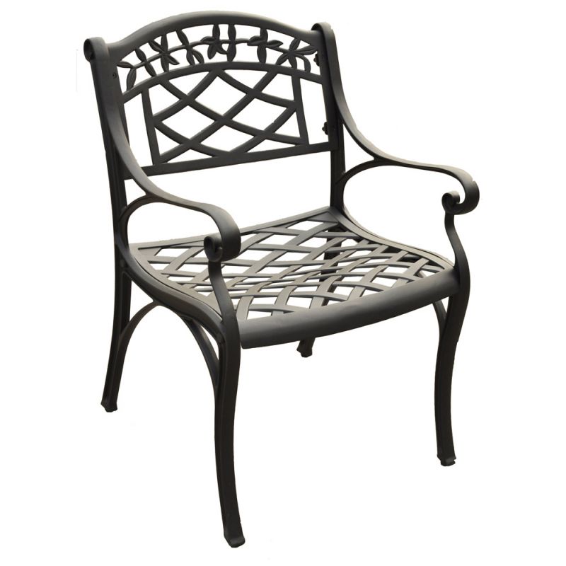 Crosley Furniture - Sedona Cast Aluminum Arm Chair in Charcoal Black Finish (Set of 2) - CO6101-BK