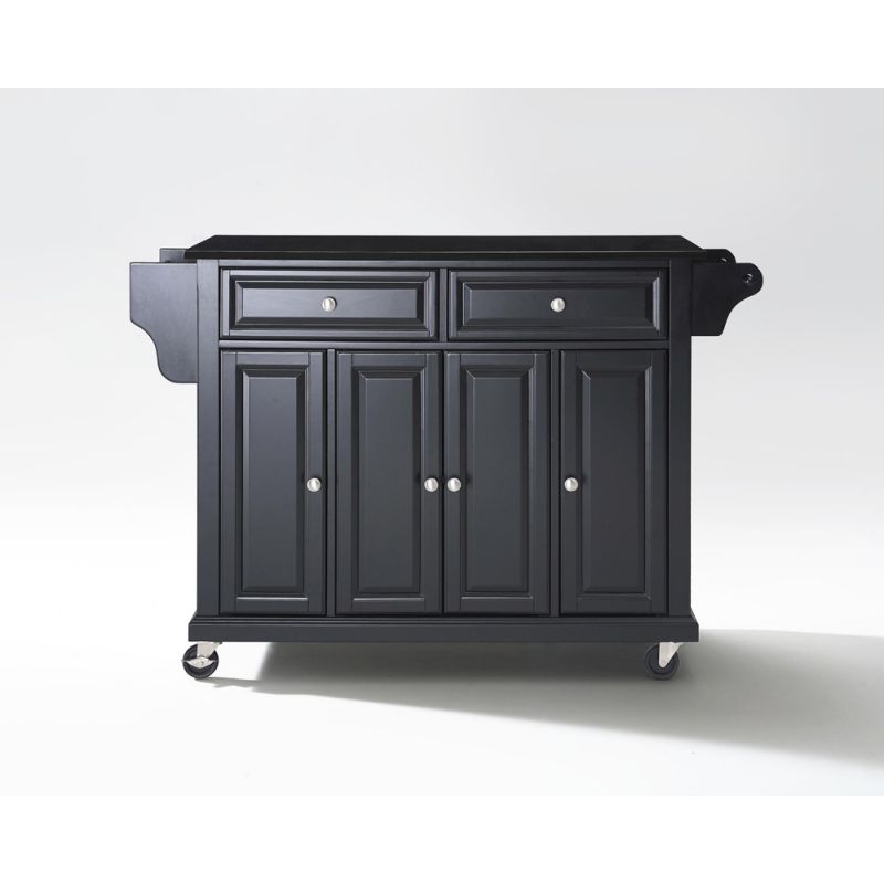 Crosley Furniture - Solid Black Granite Top Kitchen Cart/Island in Black Finish - KF30004EBK