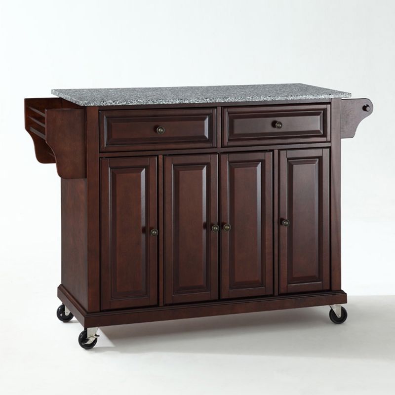 Crosley Furniture - Solid Granite Top Kitchen Cart/Island in Vintage Mahogany Finish - KF30003EMA