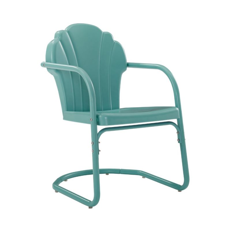 Crosley Furniture - Tulip 2 Piece Outdoor Chair Set Blue - CO1029-BL