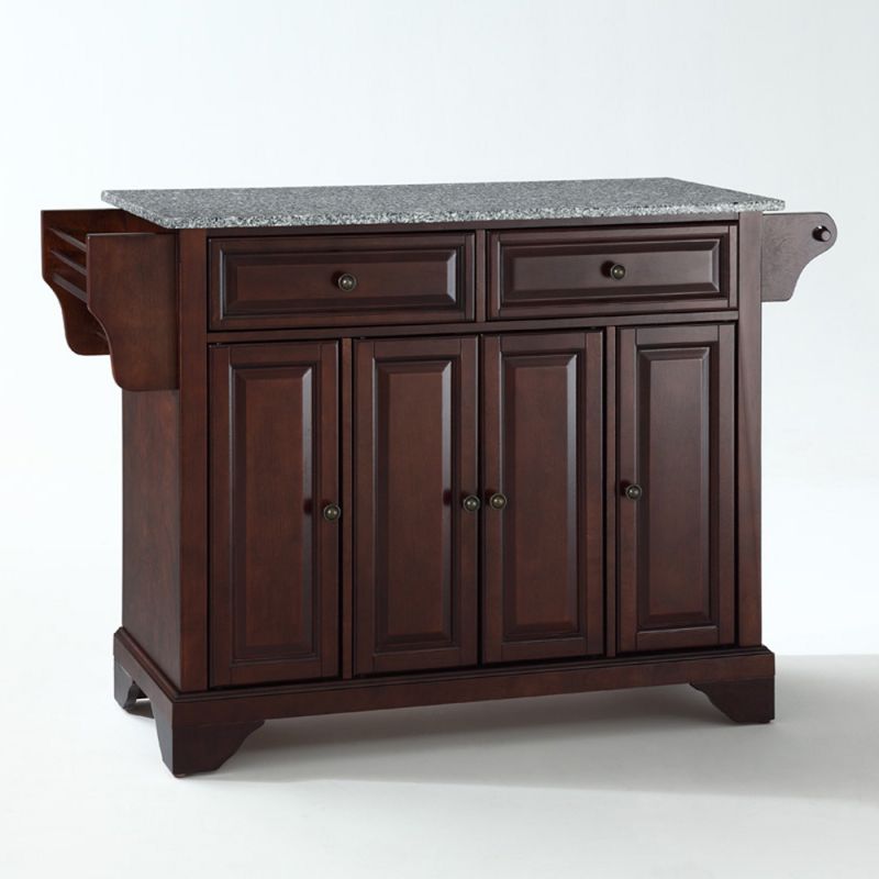 Crosley Furniture - LaFayette Solid Granite Top Kitchen Island in Vintage Mahogany Finish - KF30003BMA
