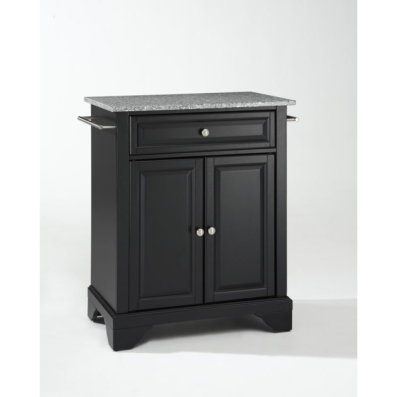 Crosley Furniture - LaFayette Solid Granite Top Portable Kitchen Island in Black Finish - KF30023BBK
