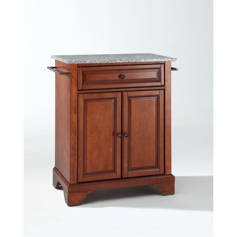 Crosley Furniture - LaFayette Solid Granite Top Portable Kitchen Island in Classic Cherry Finish - KF30023BCH