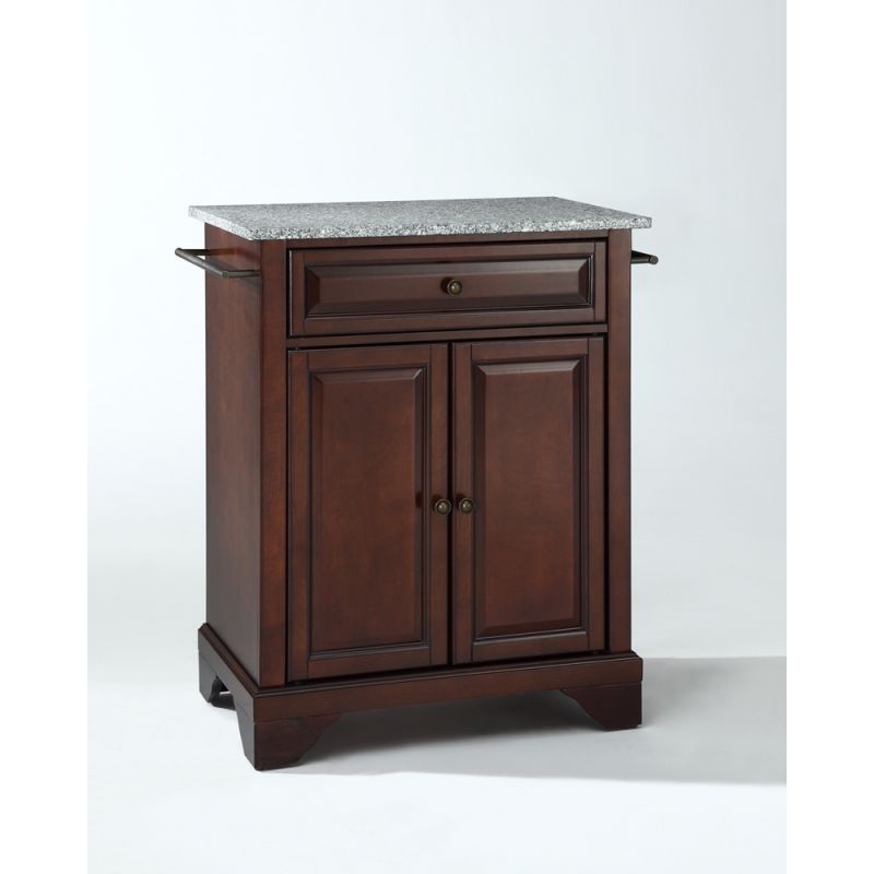 Crosley Furniture - LaFayette Solid Granite Top Portable Kitchen Island in Vintage Mahogany Finish - KF30023BMA