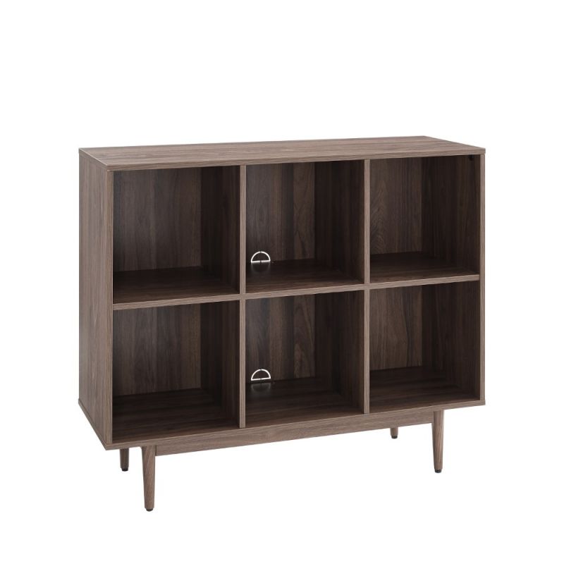 Crosley Furniture - Liam 6 Cube Bookcase Walnut - CF1121-WA