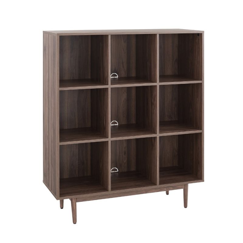 Crosley Furniture - Liam 9 Cube Bookcase Walnut - CF1122-WA