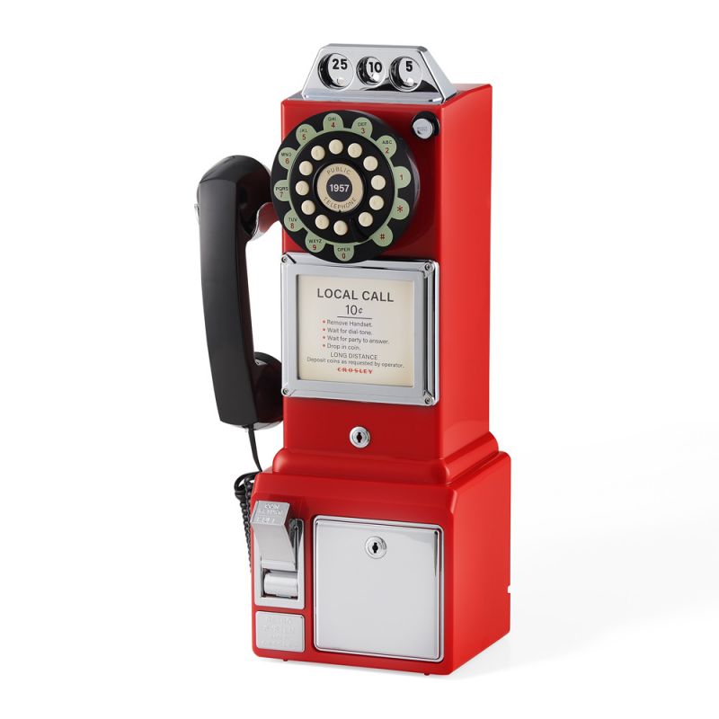 Crosley Radio - 1950S Payphone In Red - CR56-RE