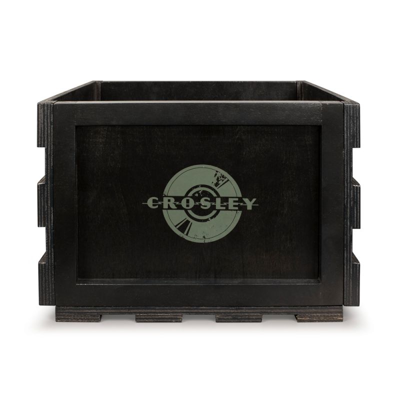 Crosley Radio - Vinyl Record Storage Crate In Black - AC1004A-BK