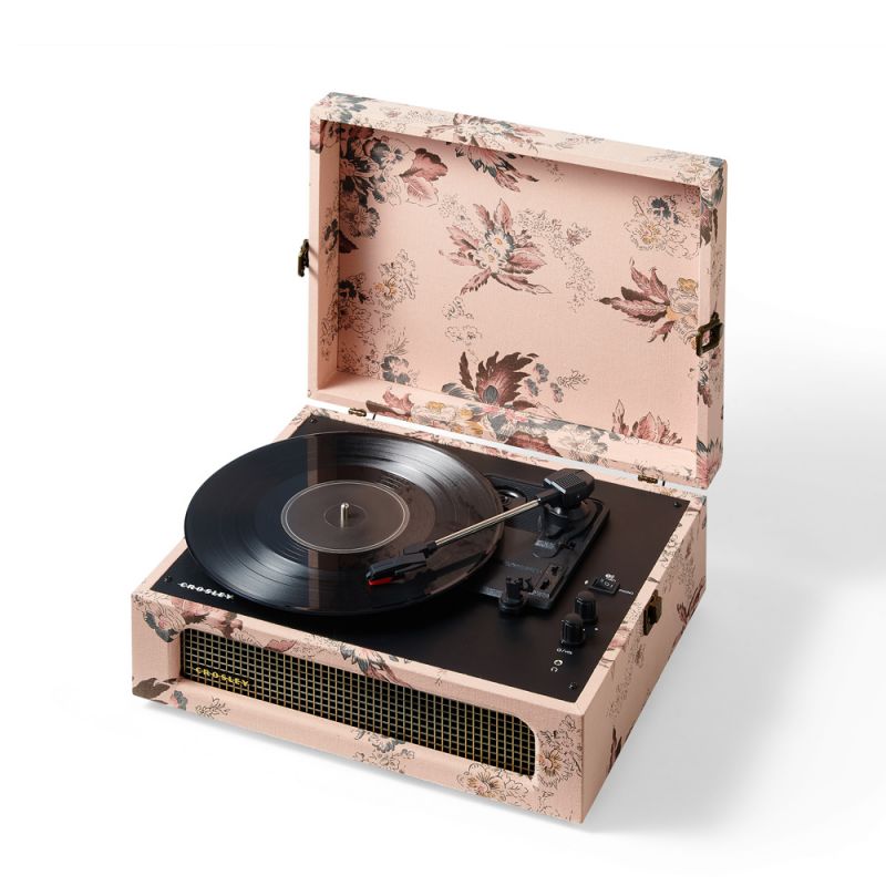 Crosley Radio - Voyager Record Player In Floral - CR8017B-FL
