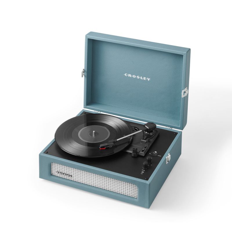Crosley Radio - Voyager Record Player In Washed Blue - CR8017B-WB
