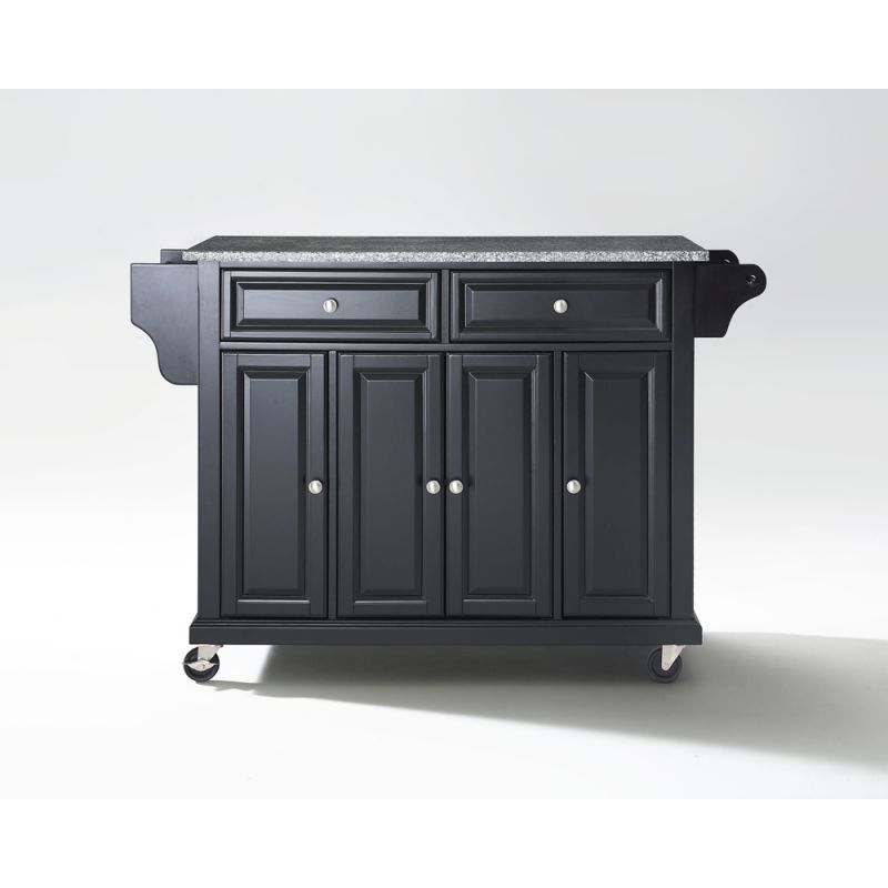 Crosley Furniture - Solid Granite Top Kitchen Cart/Island in Black Finish - KF30003EBK