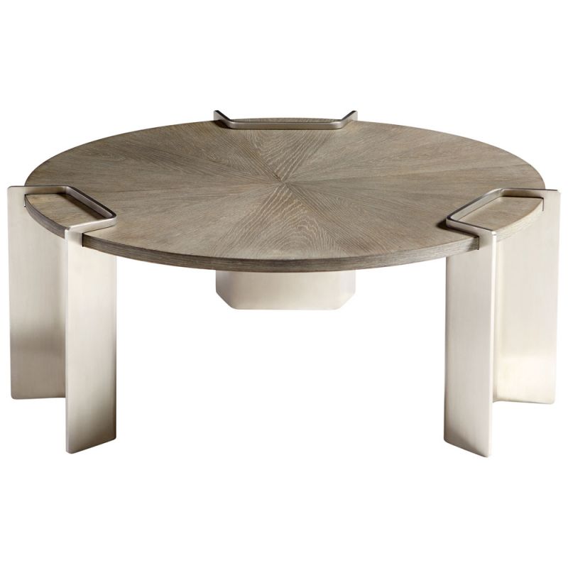 Cyan Design - Arca Coffee Table in Weathered Oak and Stainless Steel - 10226