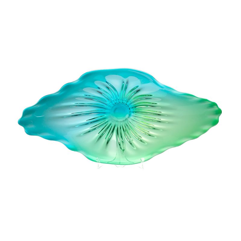 Cyan Design - Art Glass Plate in Turquoise - 04517
