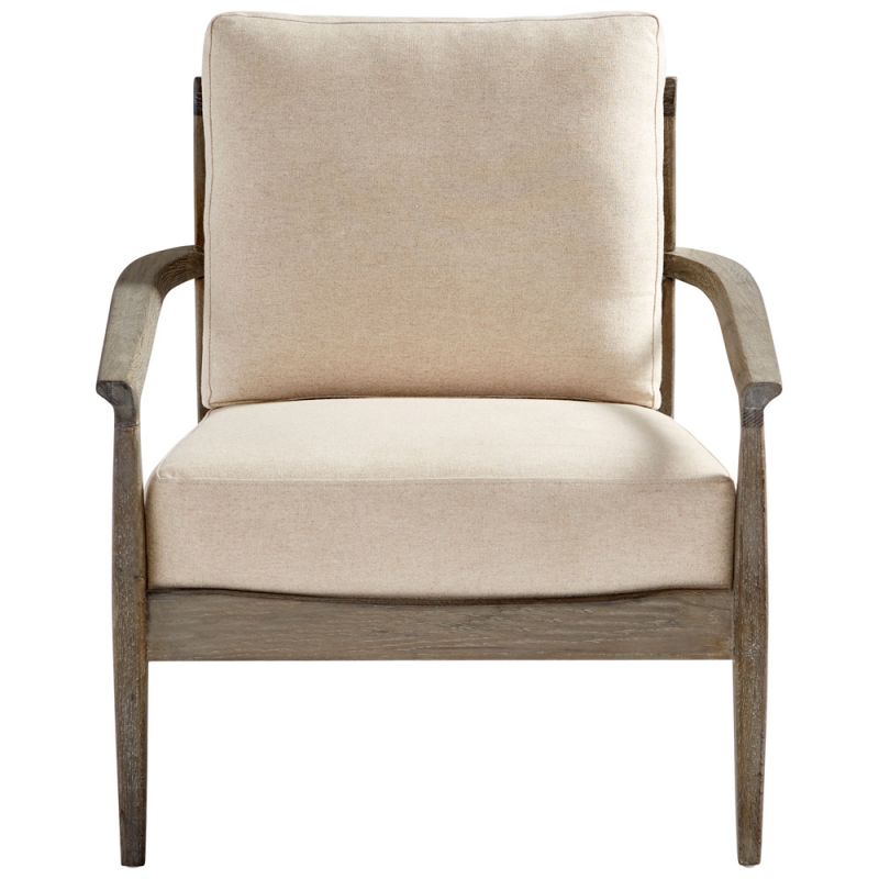 Cyan Design - Astoria Chair in Weathered Oak and Tan - 10229