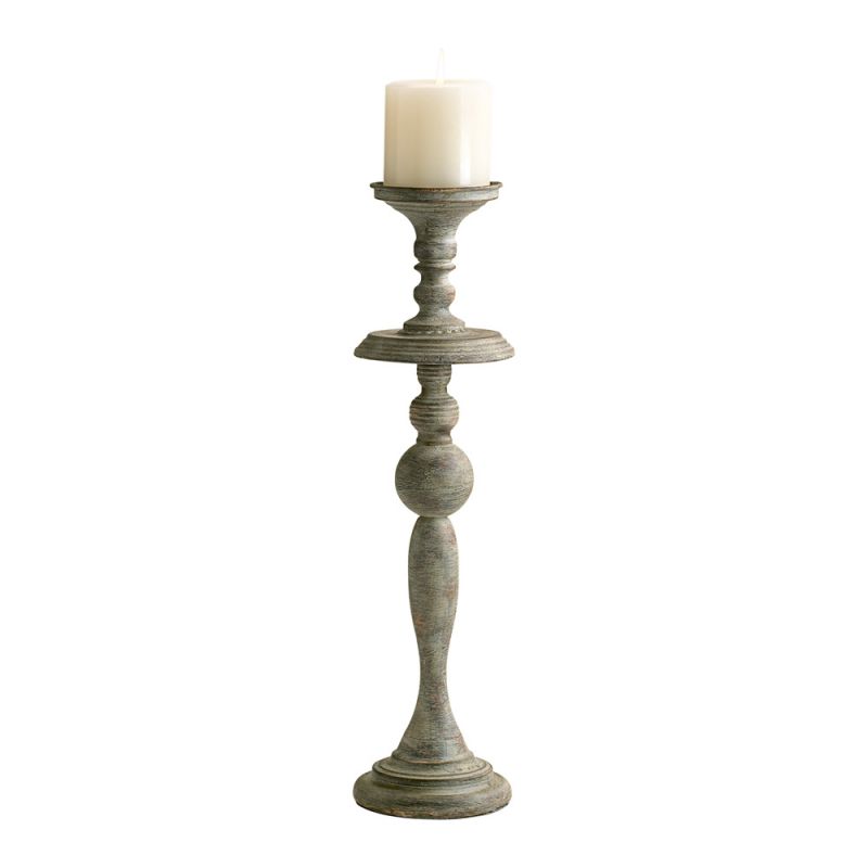 Cyan Design - Bach Candlestick in Distressed Antiqued White - Small - 04294