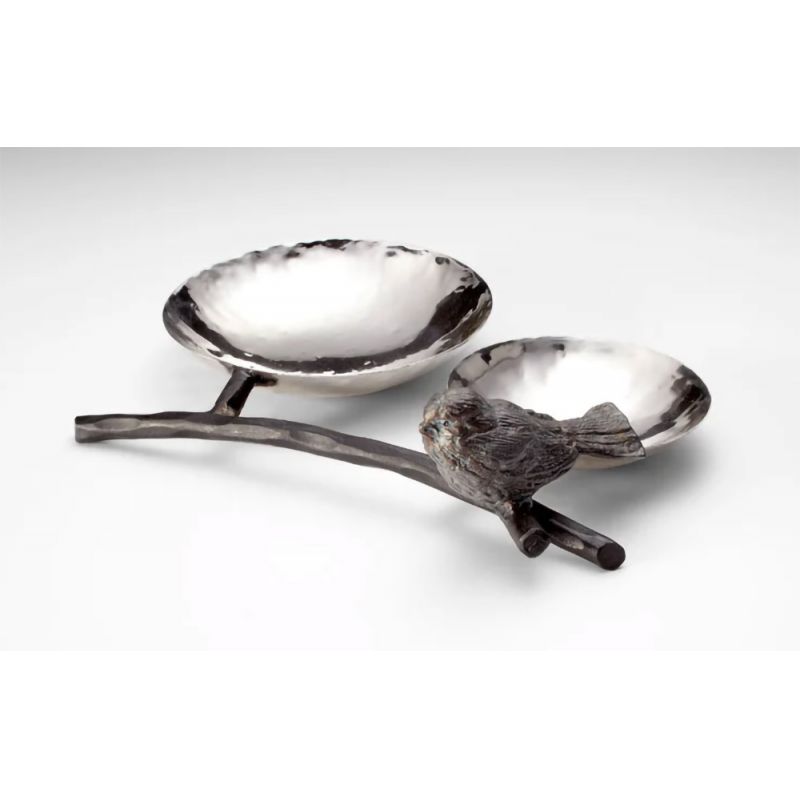 Cyan Design - Bird Tray in Silver and Bronze - 04688 - CLOSEOUT
