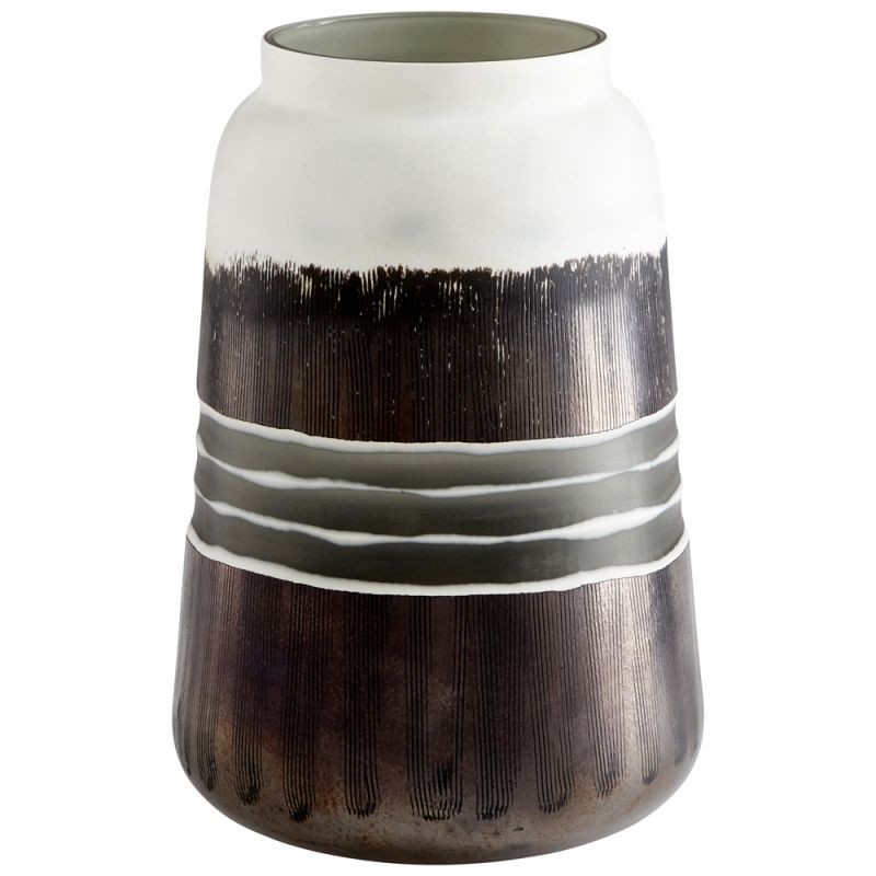 Cyan Design - Borneo Vase in Black and White - Medium - 10854