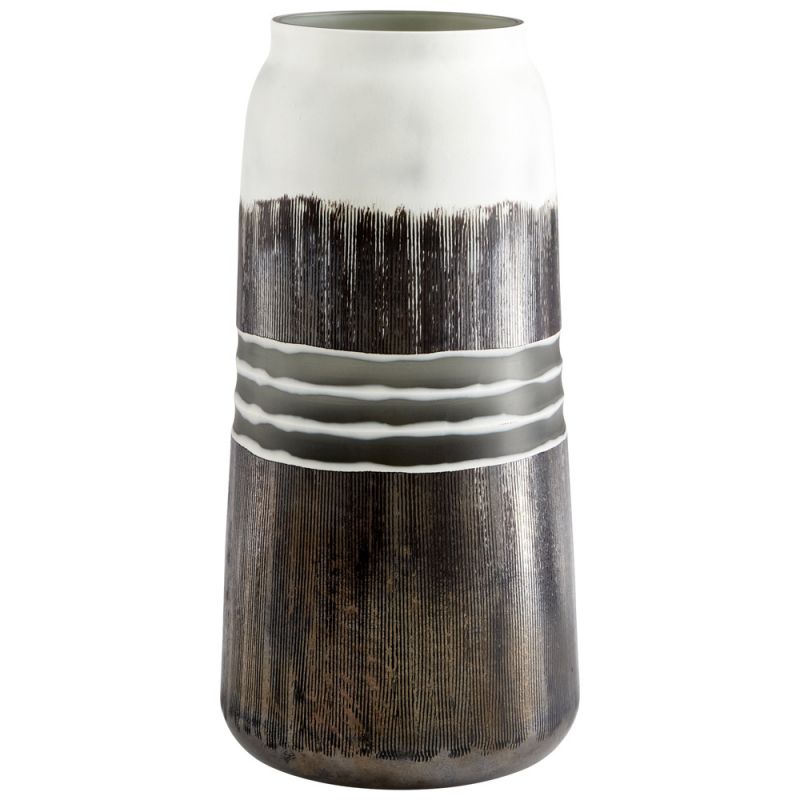 Cyan Design - Borneo Vase in Black and White - Small - 10855