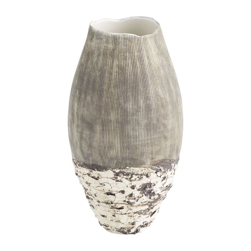 Cyan Design - Calypso Vase in Off White in Brown - Medium - 11412
