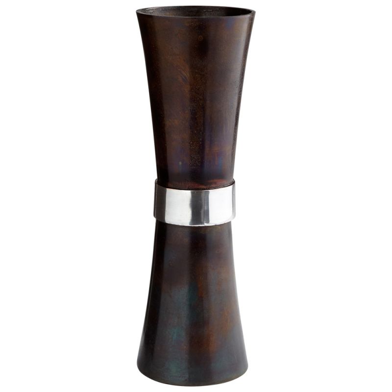 Cyan Design - Catalina Vase in Bronze and Blue - Large - 08295