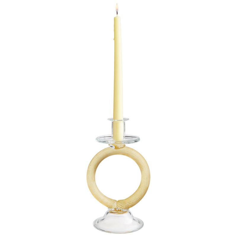 Cyan Design - Cirque Candleholder in Amber - Large - 06701 - CLOSEOUT