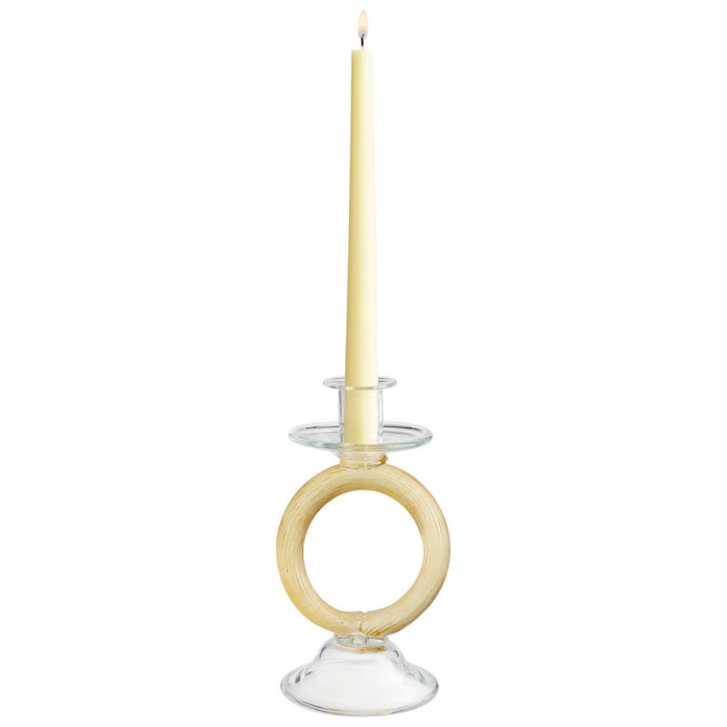 Cyan Design - Cirque Candleholder in Amber - Medium - 06700 - CLOSEOUT