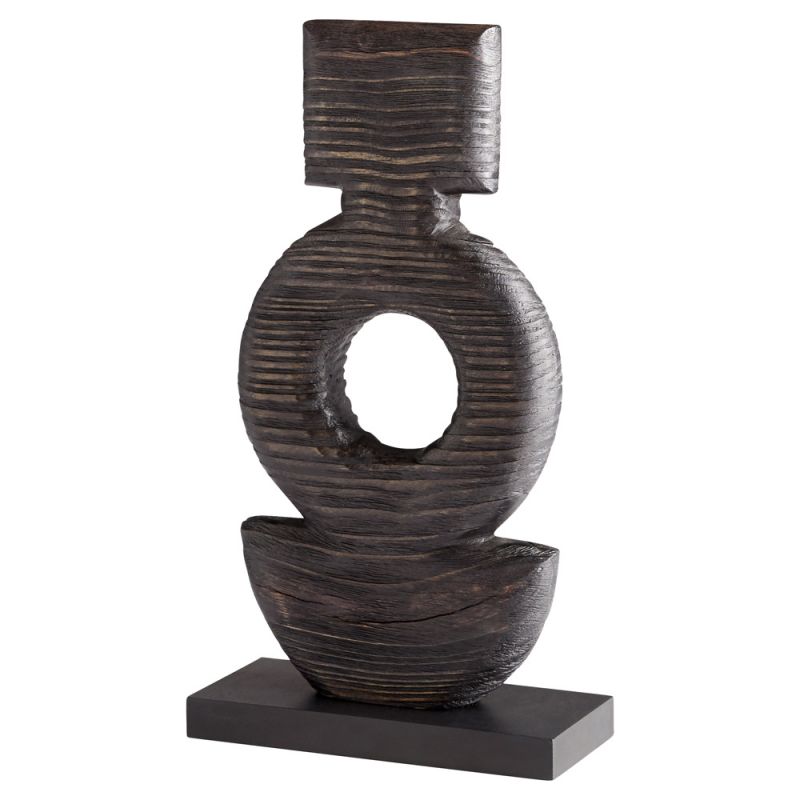 Cyan Design - Dark Oval Sculpture in Black - 11279
