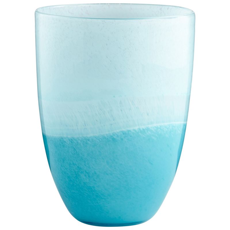 Cyan Design - Devotion Vase in Sky Blue and White - Small - 07284