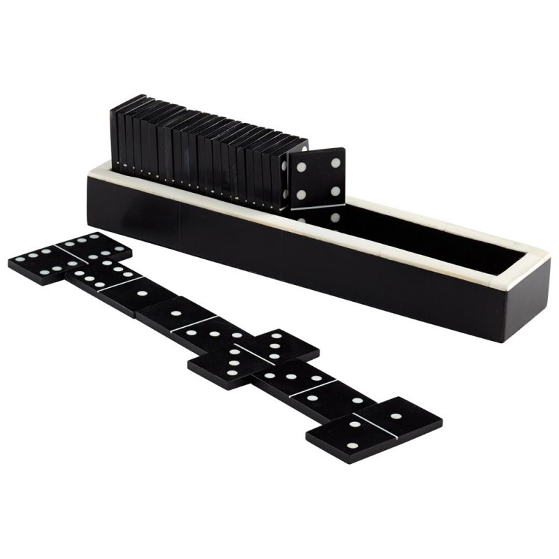 Cyan Design - Dominoes in Black and White - 07039