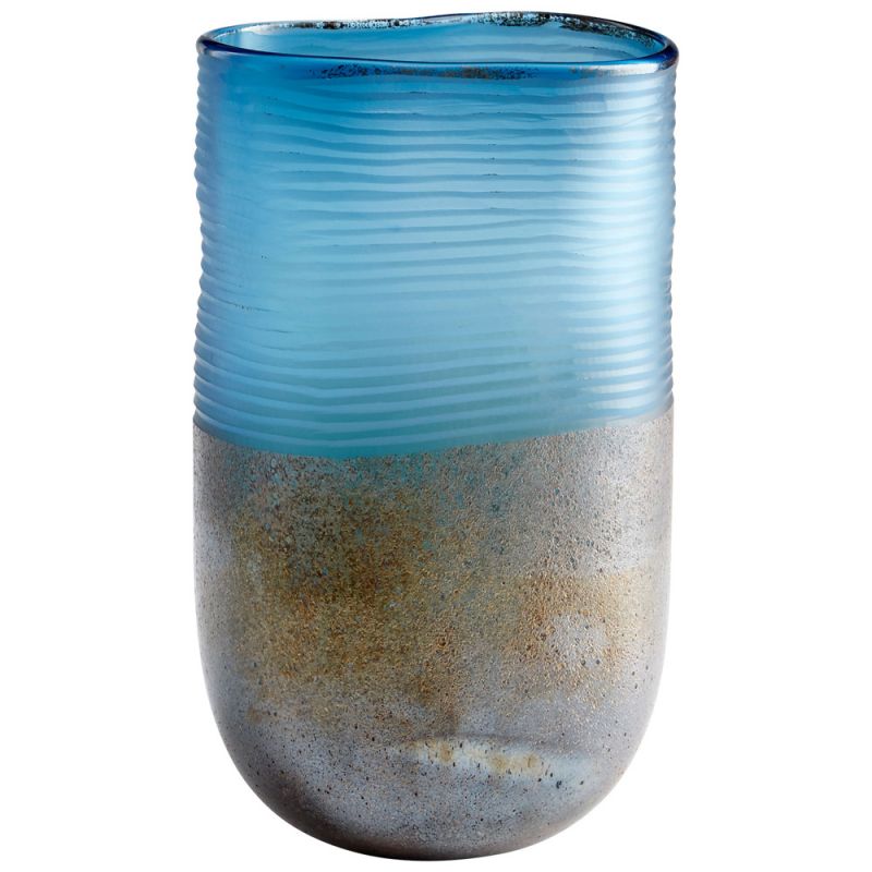 Cyan Design - Europa Vase in Blue and Iron Glaze - Tall - 10345