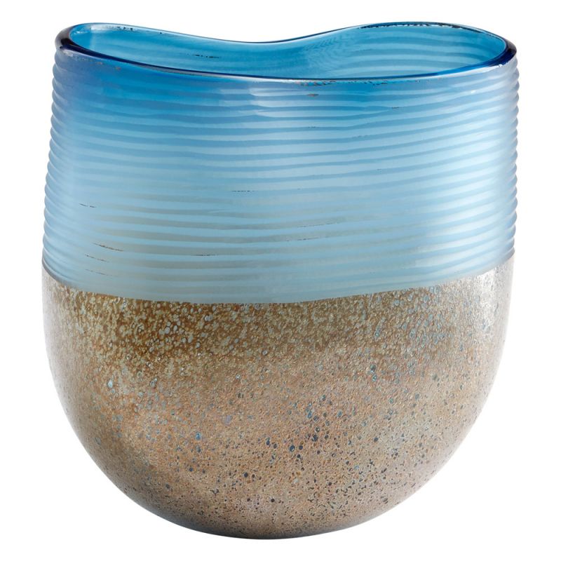 Cyan Design - Europa Vase in Blue and Iron Glaze - Wide - 10344