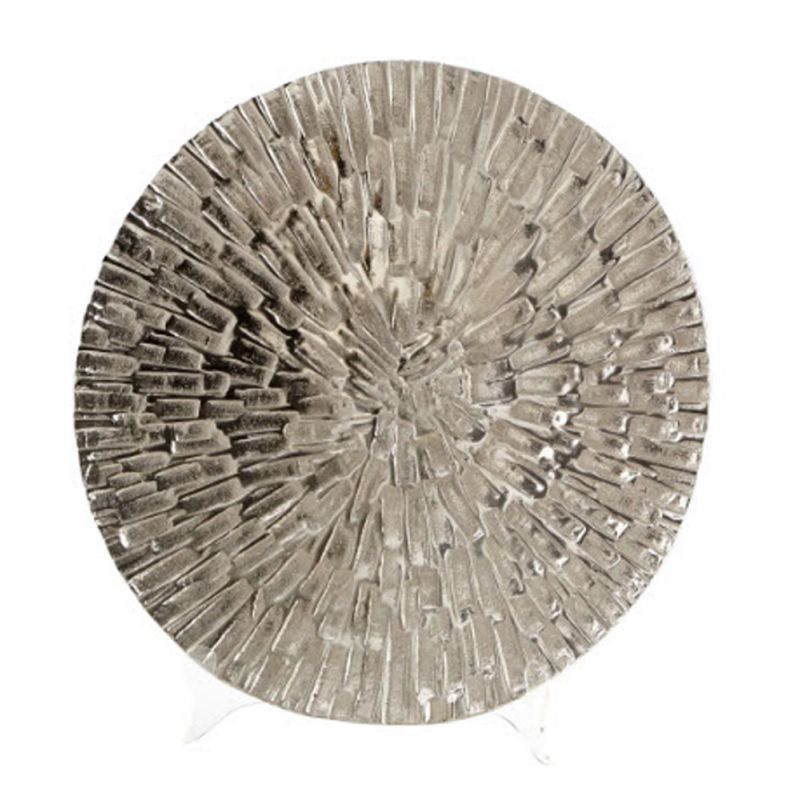 Cyan Design - Flagstone Tray in Textured Nickel - Large - 07081
