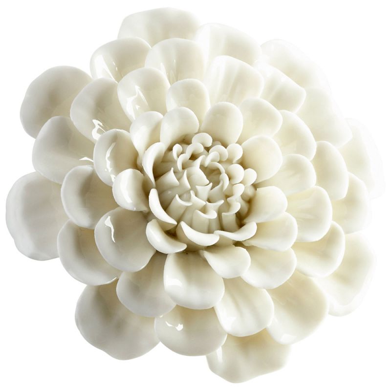 Cyan Design - Flourishing Flowers Wall Decor in Off White Glaze - Medium - 09107
