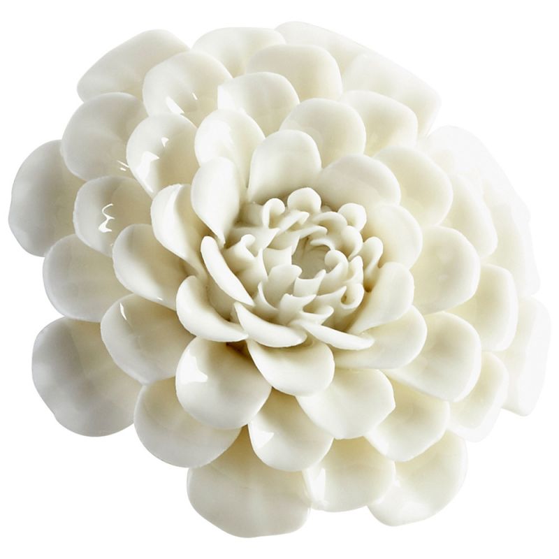 Cyan Design - Flourishing Flowers Wall Decor in Off White Glaze - Small - 09106